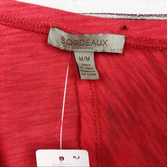 NWT Bordeaux Noelie Pink Dolman Sleeve Top M - Picture 8 of 10